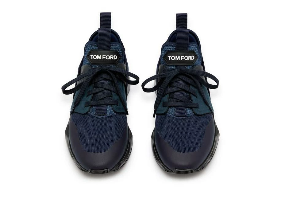 TOM FORD NEOPRENE SUEDE JAGO SNEAKER - MIDNIGHT BLUE + BLACK - Image 3