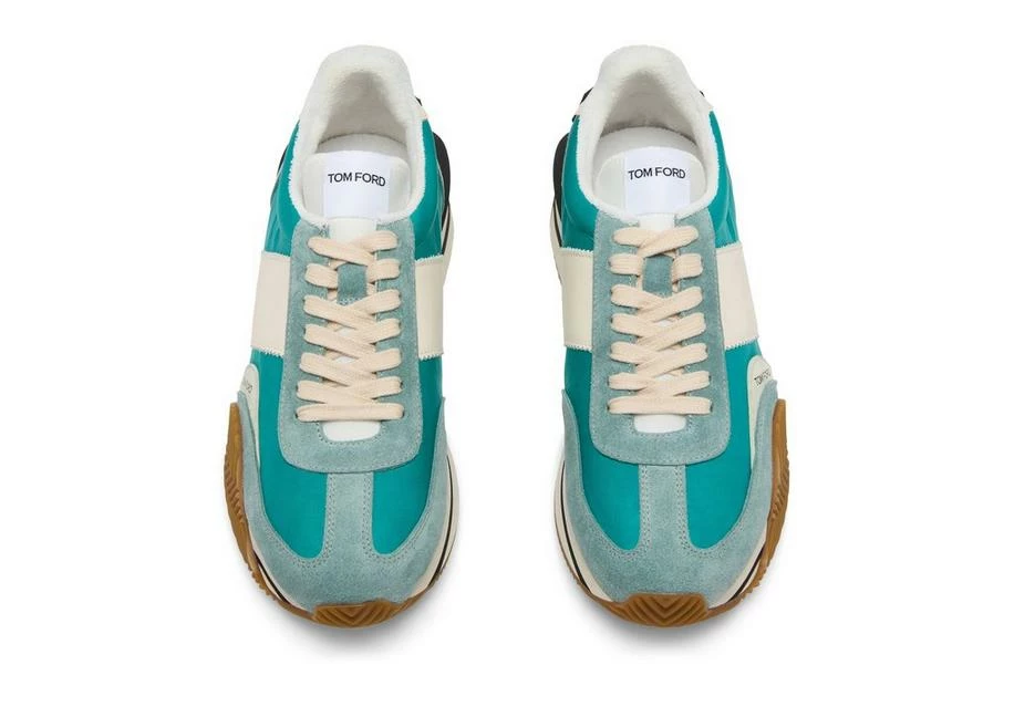 TOM FORD SUEDE TECHNICAL FABRIC JAMES SNEAKER - SAGE/GREEN - Image 2