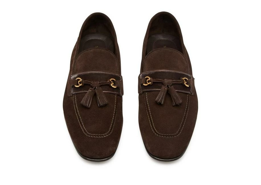 TOM FORD SUEDE SEAN TASSEL LOAFER - CIGAR - Image 3