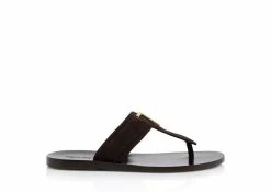 TOM FORD SUEDE BRIGHTON SANDAL - BROWN