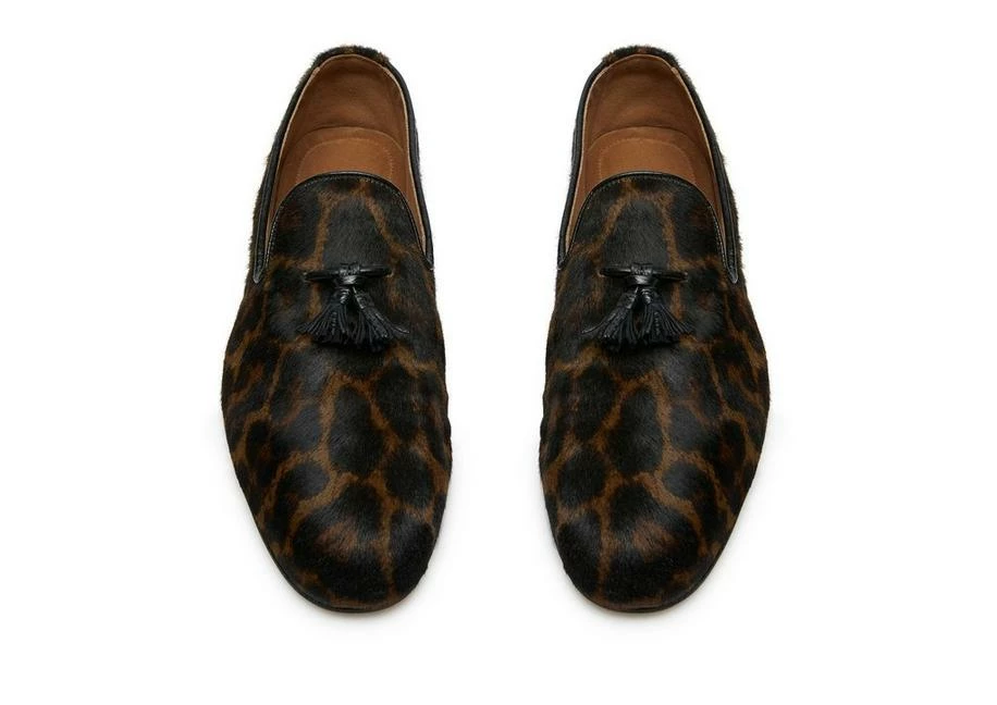 TOM FORD LEOPARD PRINTED PONY NICOLAS SLIPPER - KHAKI/BROWN - Image 2