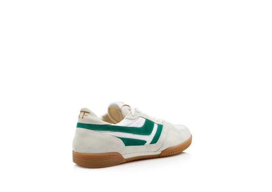 TOM FORD SUEDE JACKSON SNEAKER - WHITE/GREEN + AMBER - Image 3