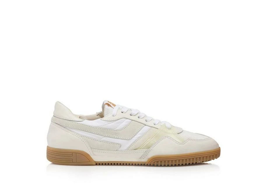 TOM FORD LEATHER + NYLON JACKSON SNEAKER - OFF WHITE