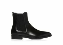 TOM FORD BRUSHED LEATHER ROBERT BOOT - BLACK