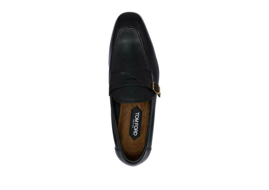 TOM FORD BUTTERY LARGE GRAIN DOVER LOAFER - BLACK - Image 2