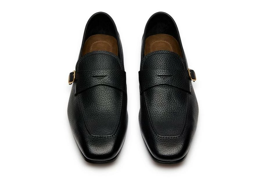 TOM FORD BUTTERY LARGE GRAIN DOVER LOAFER - BLACK - Image 3