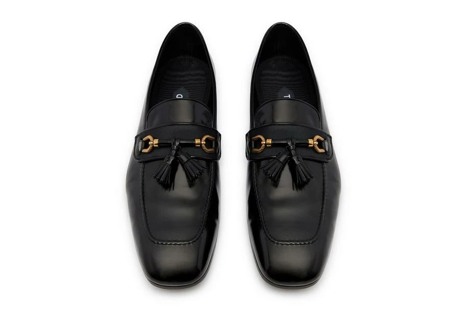 TOM FORD PATENT JACK TASSEL LOAFER - BLACK - Image 2