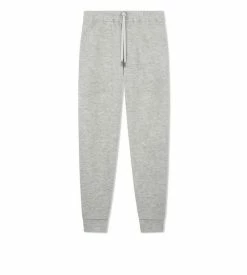 TOM FORD MELANGE CASHMERE SWEATPANTS - LIGHT GREY