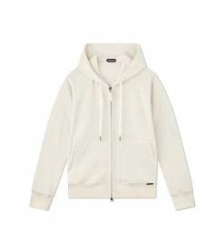 TOM FORD TOWELLING HOODIE - ECRU