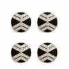 TOM FORD DIAMOND ONYX ROUND STUDS - WHITE GOLD