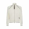 TOM FORD JERSEY ZIP THROUGH WITH PIPING - IVORY