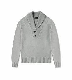 TOM FORD CASHMERE PULL-OVER SHAWL - LIGHT SILVER