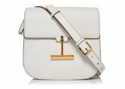 TOM FORD GRAIN LEATHER TARA MINI CROSSBODY - CHALK