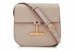 TOM FORD GRAIN LEATHER TARA CROSSBODY BAG - SILK TAUPE