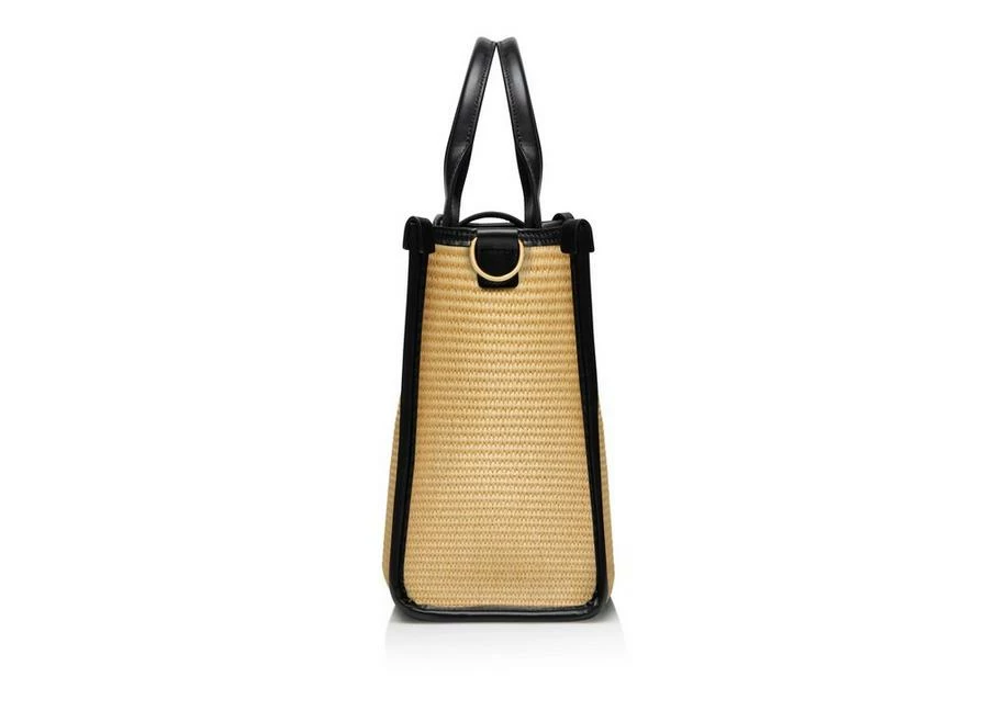 TOM FORD RAFFIA TARA MEDIUM TOP HANDLE - NATURAL BLACK - Image 2