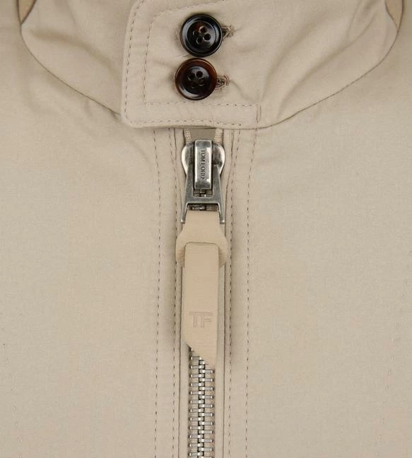 TOM FORD COTTON SILK POPLIN HARRINGTON - STONE - Image 2