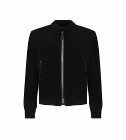 TOM FORD TECHNICAL CADY CHIC COLLAR BLOUSON - BLACK