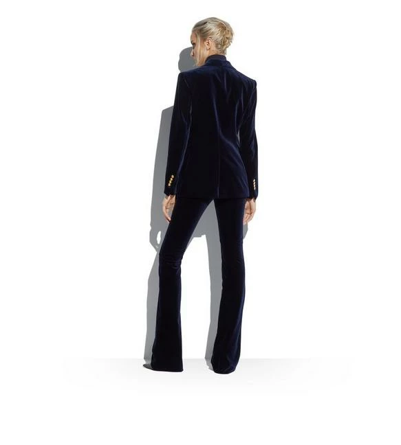 TOM FORD COTTON VELVET FLARE PANTS - INK - Image 3