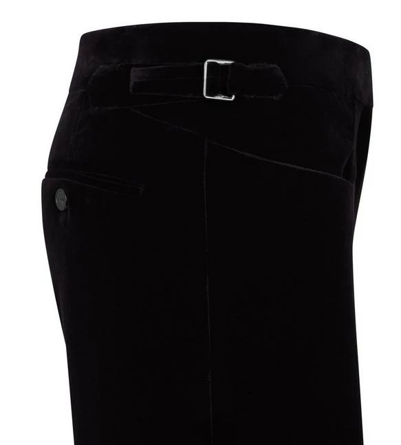 TOM FORD COTTON VELVET WIDE LEG PANTS - BLACK - Image 2