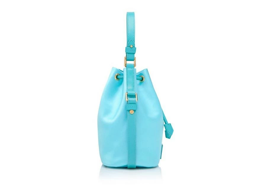 TOM FORD SATIN DISCO SMALL BUCKET ON CHAIN - AQUA - Image 2