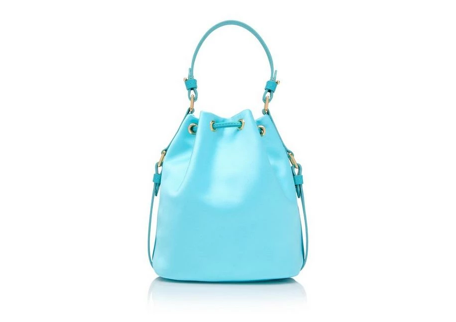 TOM FORD SATIN DISCO SMALL BUCKET ON CHAIN - AQUA - Image 3