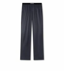 TOM FORD SILK PAJAMA PANTS - DARK GREY