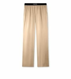 TOM FORD SILK PAJAMA PANTS - NUDE
