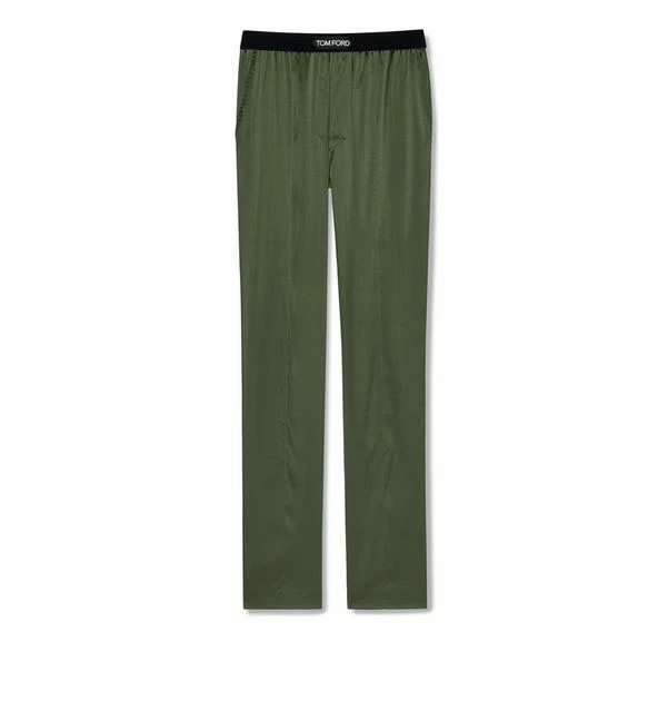 TOM FORD SILK PAJAMA PANTS - DEEP MILITARY