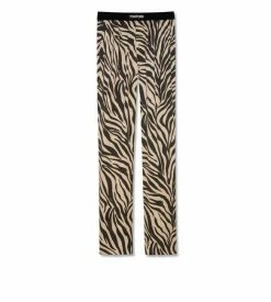 TOM FORD PRINTED SILK PAJAMA PANT - ANTIQUE BROWN