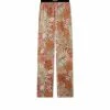 TOM FORD DUSTY HIBISCUS SILK PAJAMA PANTS - PINK/GREEN