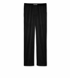 TOM FORD SILK PAJAMA PANTS - BLACK