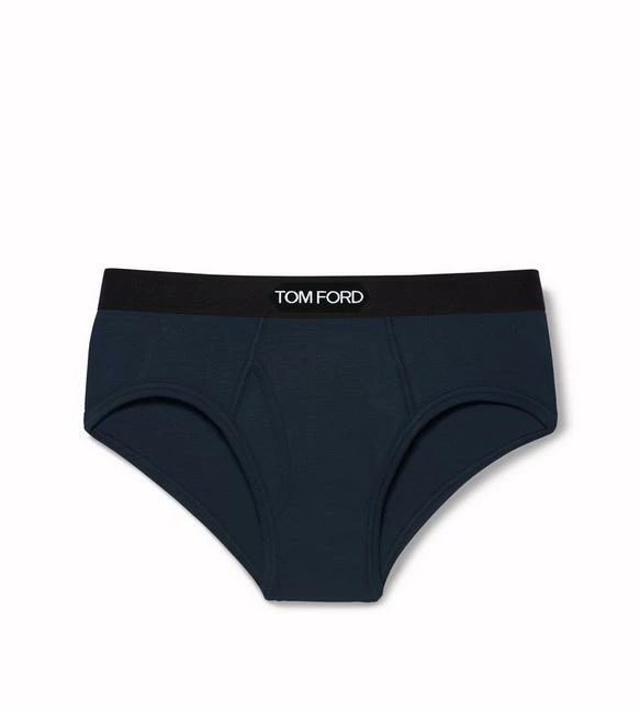 TOM FORD COTTON BRIEFS - NAVY