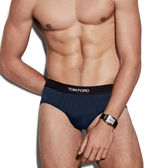TOM FORD COTTON BRIEFS - NAVY - Image 2