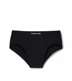 TOM FORD COTTON MODAL BRIEFS - BLACK