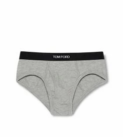 TOM FORD COTTON MODAL BRIEFS - GREY