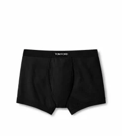 TOM FORD COTTON BOXER BRIEFS - BLACK
