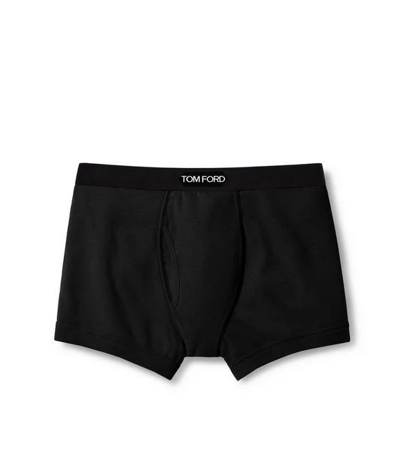 TOM FORD COTTON BOXER BRIEFS - BLACK