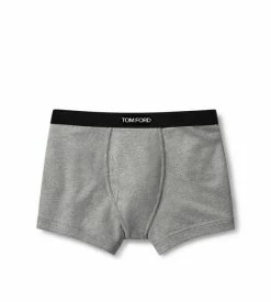TOM FORD COTTON BOXER BRIEFS - GREY