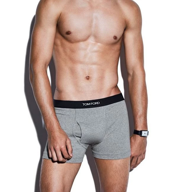 TOM FORD COTTON BOXER BRIEFS - GREY - Image 2