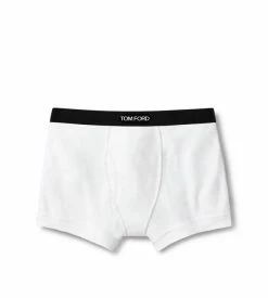 TOM FORD COTTON BOXER BRIEFS - WHITE