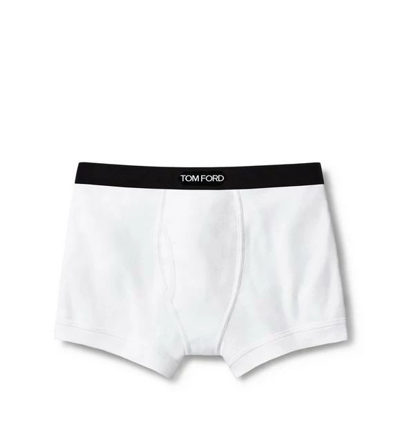 TOM FORD COTTON BOXER BRIEFS - WHITE