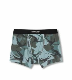 TOM FORD TRUE CAMO COTTON BOXER BRIEFS - AQUARELLI