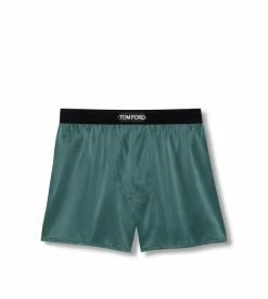 TOM FORD SILK BOXERS - TEAL