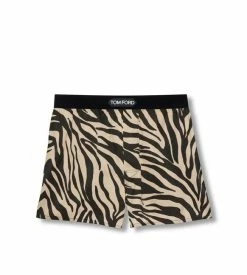 TOM FORD SILK BOXERS - ANTIQUE BROWN