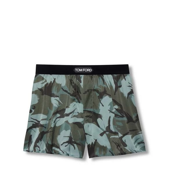 TOM FORD TRUE CAMO SILK BOXERS - AQUARELLI