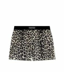 TOM FORD SNOW LEOPARD SILK BOXERS - SNOW LEOPARD