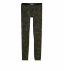 TOM FORD TRUE CAMO COTTON LONG JOHNS - DEEP OLIVE