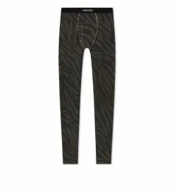 TOM FORD ZEBRA COTTON LONG JOHNS - NUDE 8