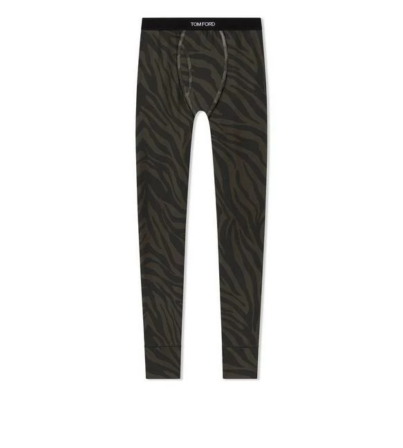 TOM FORD ZEBRA COTTON LONG JOHNS - NUDE 8