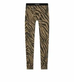 TOM FORD ZEBRA COTTON LONG JOHNS - CARAMEL